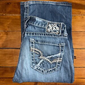 Vtg Big Star Maddie Bootcut Jeans Womens 29L (Fits 31x32) Blue Denim USA Faded